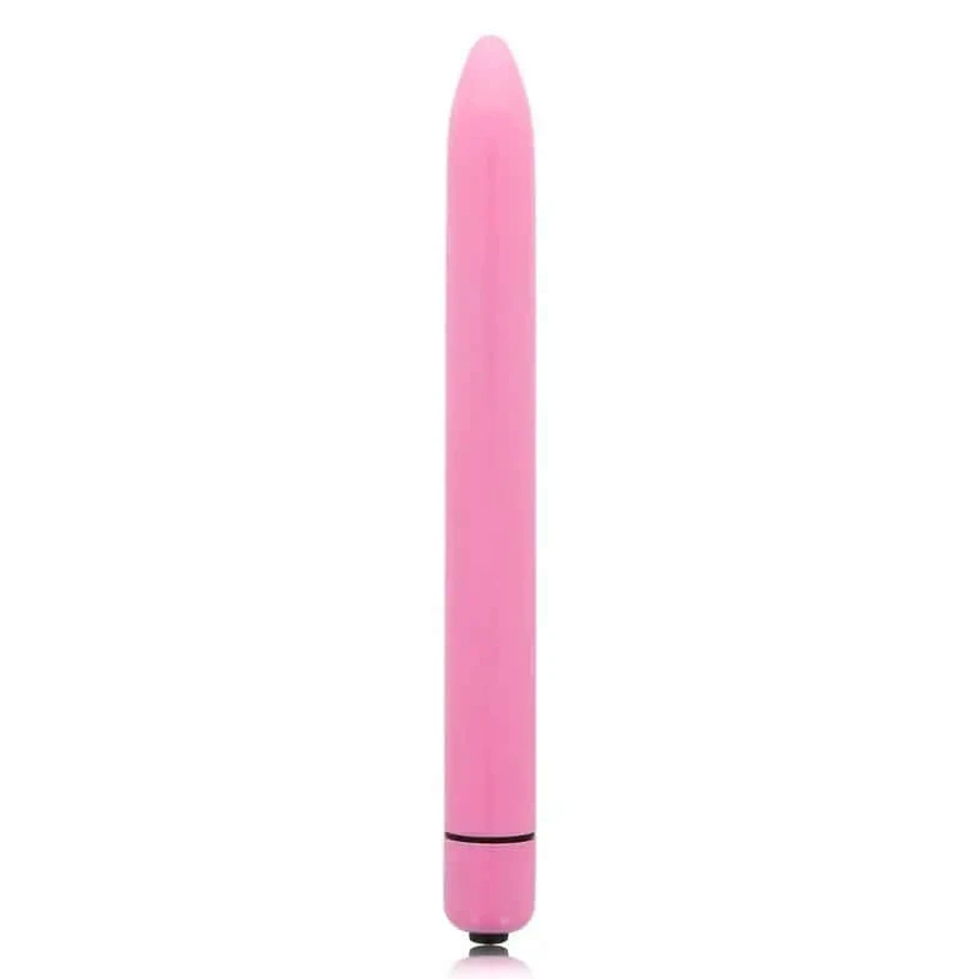 Glänzender schlanker Vibrator Intensives Rosa