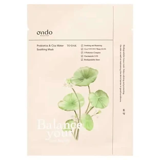 Ondo Beauty 36.5 Probiotics & Cica Water Mascarilla Calmante To-Dak, 25 gr