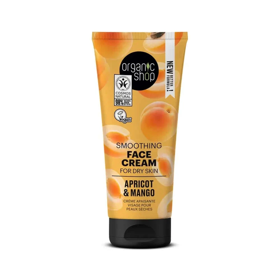Organic Shop Daily Light Facial Cream For Dry Skin Apricot And Mango From Organic Shop, 50 Ml