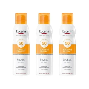 Eucerin Sonnenschutz Spray Transparent Dry Touch Spf50+, 3X200 Ml