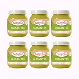 Babybio Doperwten, verpakking 6 x 130 gr.