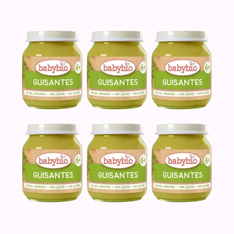 Babybio Erbsen, Packung 6 x 130 gr.
