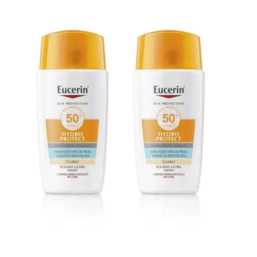 Eucerin Sun Sun Face Hydro Protect Fluid SPF50+Tinted Light, 2x50 ml