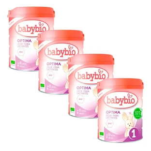 Babybio Optima 1 Kuhmilch 0-6 Monate, Packung 4 x 800 Gramm