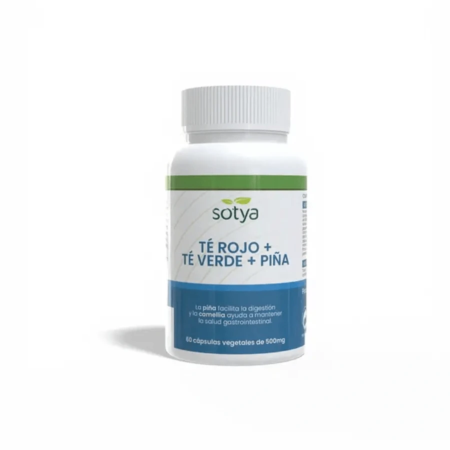 Sotya Rode Thee + Groene Thee + Ananas 500 Mg , 60 capsules