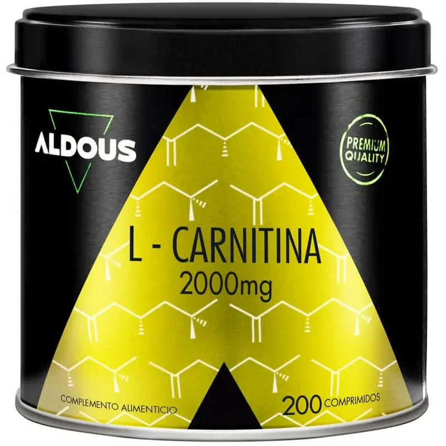 Aldous Bio L Carnitin 2000Mg Pre Workout & Muskelaufbau Supplement, 200 Tabletten