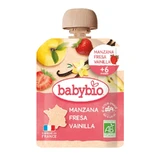Babybio Zakje Appel Aardbei Vanille, 90 gram