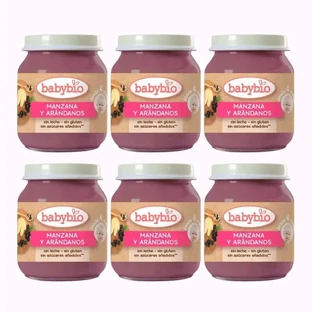 Babybio Apple Blueberries, Pack 6 x Blueberries, 130g