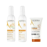 A-Derma Ctrl Crème Spf 50+ 150Ml Ad + Protect Zonnespray Spf50+ 200 Ml + Protect Kinderzonnebrandspray Spf50+ 200 Ml