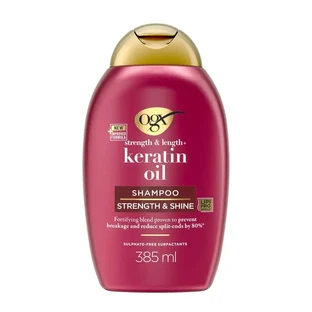 OGX Keratin Oil Shampoo, sprödes Haar, feuchtigkeitsspendend und stärkend, 385 ml