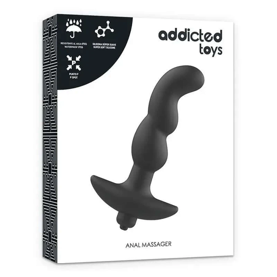 Addicted Toys Anal Massager With Vibration Black Model 2