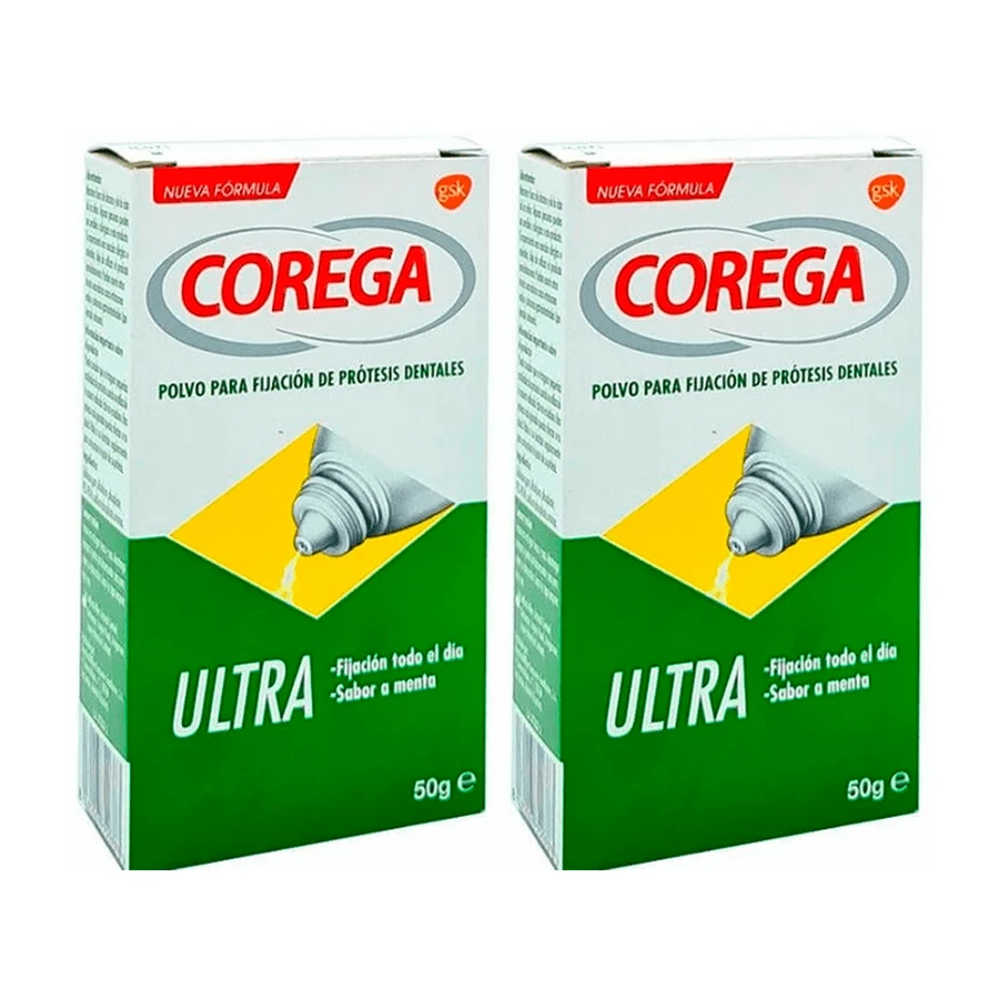 Corega Duplo Ultra Kleber Duplo Pulver, 2 x 50 g
