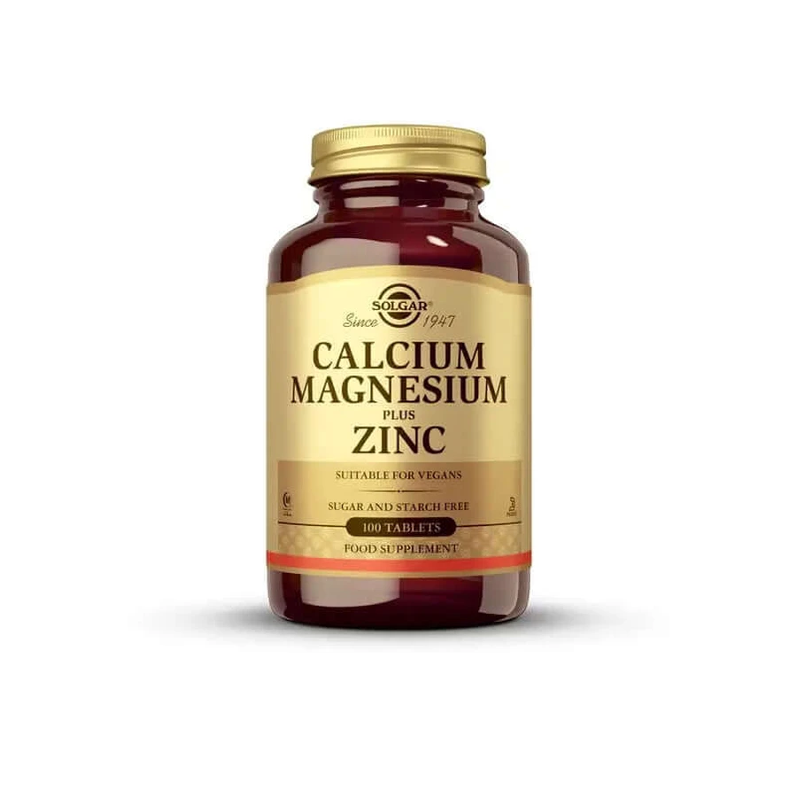Solgar Calcium/Magnesium/Zink, 100 tabletten