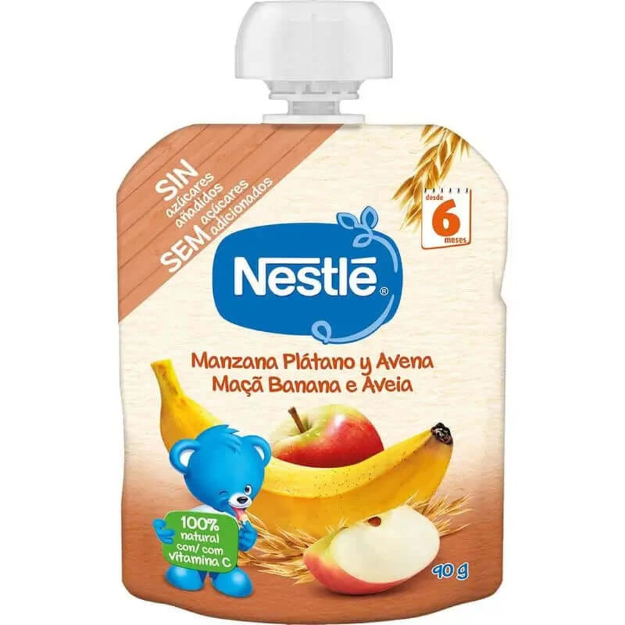 Nestlé Apfel, Banane und Haferflocken Sachet, 90 g
