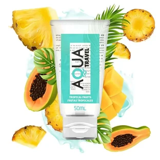 Aqua Travel Lubrifiant à base d'eau Arôme de fruits tropicaux - 50 Ml