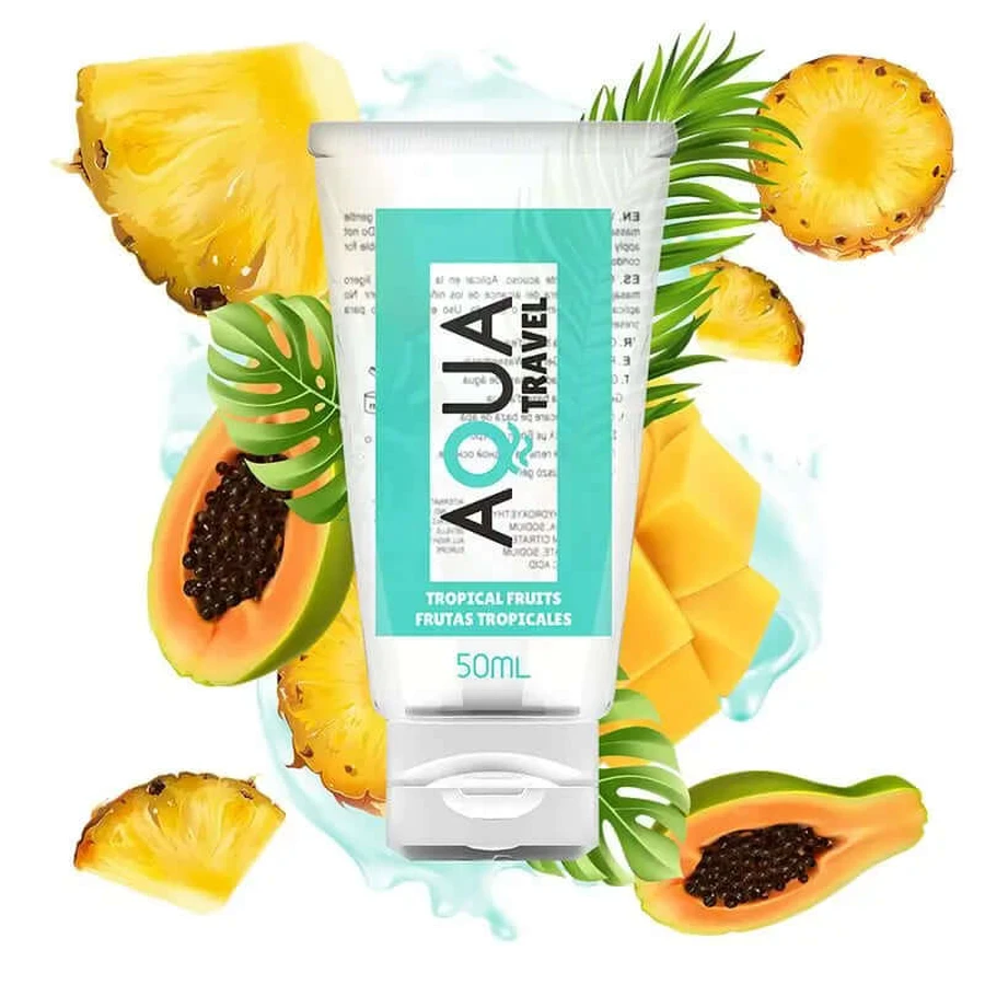 Aqua Travel Lubrifiant à base d'eau Arôme de fruits tropicaux - 50 Ml