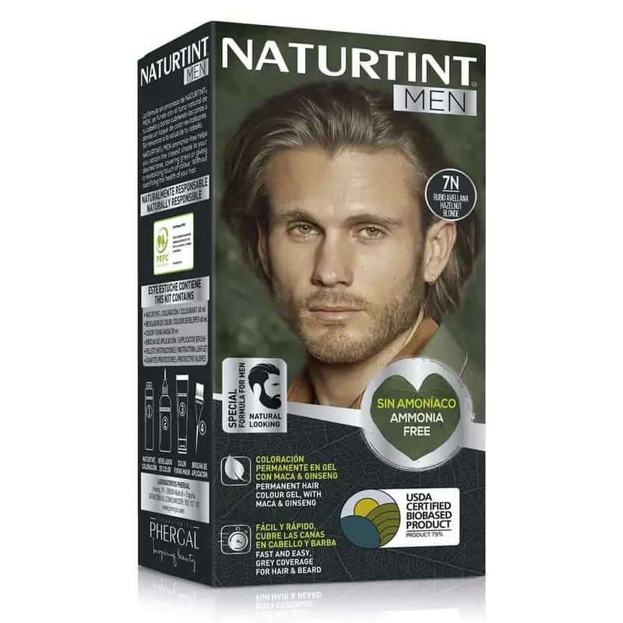 Naturtint Men Permanent Hair & Beard Color for Men 7N - Hazelnut Blonde