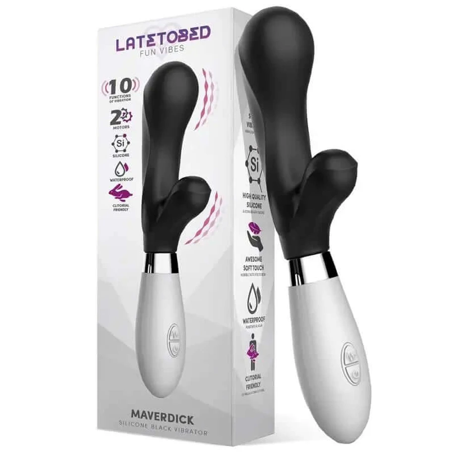 Latetobed Vibrator silicon negru Model 1