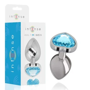 Intense Anaalplug Metaal Aluminium Hart Blauw Maat S