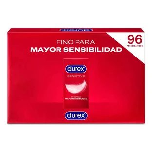 Durex Soft Sensitive Préservatifs pour une sensibilité accrue, paquet de 96 pièces.