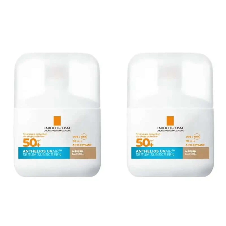 La Roche Posay Anthelios Uvair Sun Serum Spf50+ Tinted Medium , 2X50 Ml