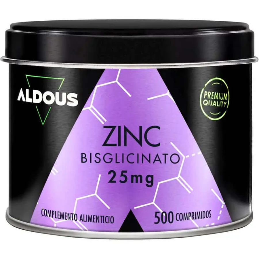 Aldous Bio Zinc Bisglycinate 25 Mg , 500 tablets