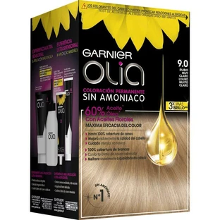 Garnier Olia permanente Färbung Ammoniak frei, angenehm duftend mit floralen Ölen natürlichen Ursprungs - sehr helles Blond 9.0