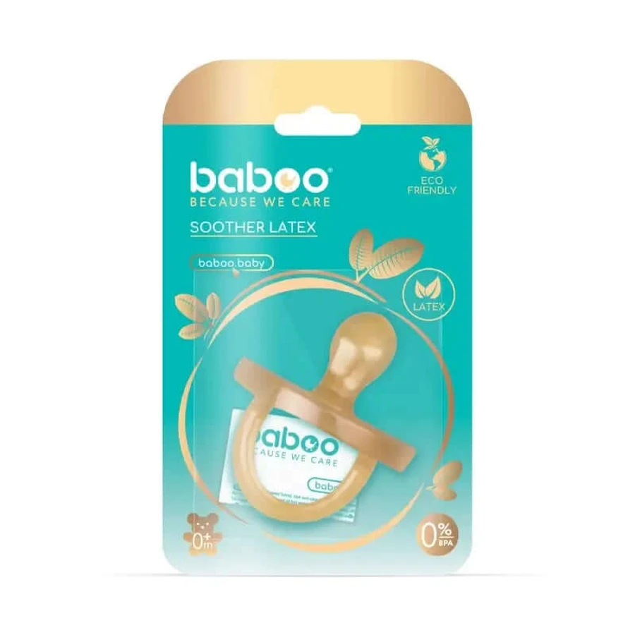 Baboo Chupete Redondo Látex, 0+ Meses