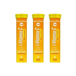 Ynsadiet Vitamina C + Zinc Pack 3 x 20 Comprimidos Efervescentes