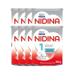 Packung 8 X Nestlé Nidina 1 für Kleinkinder 800 g
