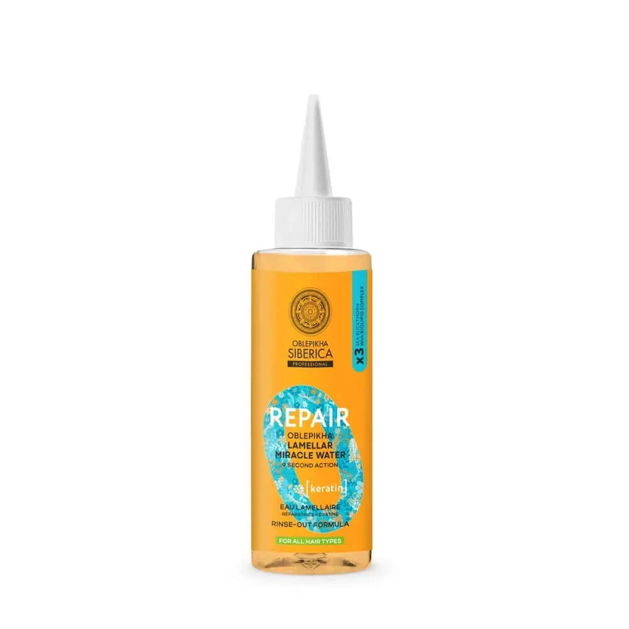 Natura Siberica Eau moussante réparatrice à la kératine, 200 ml