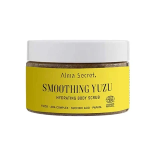 Gommage corporel au yuzu d'Alma Secret avec Aha, enzymes de papaye et acide succinique
