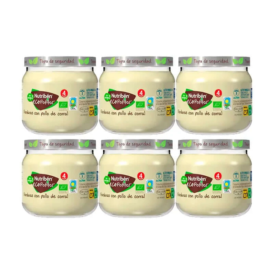 Nutriben Potito Eco Home Vlees Groenten Kip 6x120 Gr