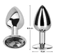 Afterdark Plug Anal Con Joya Color Blanco Diamante Talla L Aluminio