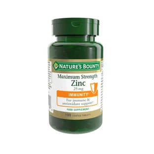 Nature'S Bounty Zink maximale Stärke 25 mg - 100 Filmtabletten