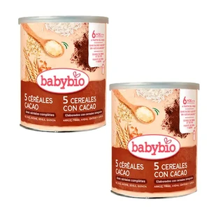 Babybio 5 Müsli mit Kakao, Packung 2 x 220 Gramm