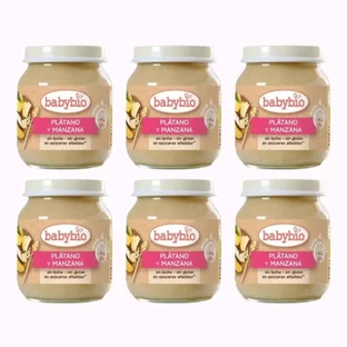 Babybio Appel Banaan, verpakking 6 x 130 gr