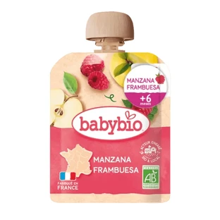 Babybio Pouche Appel Framboos , 90 g