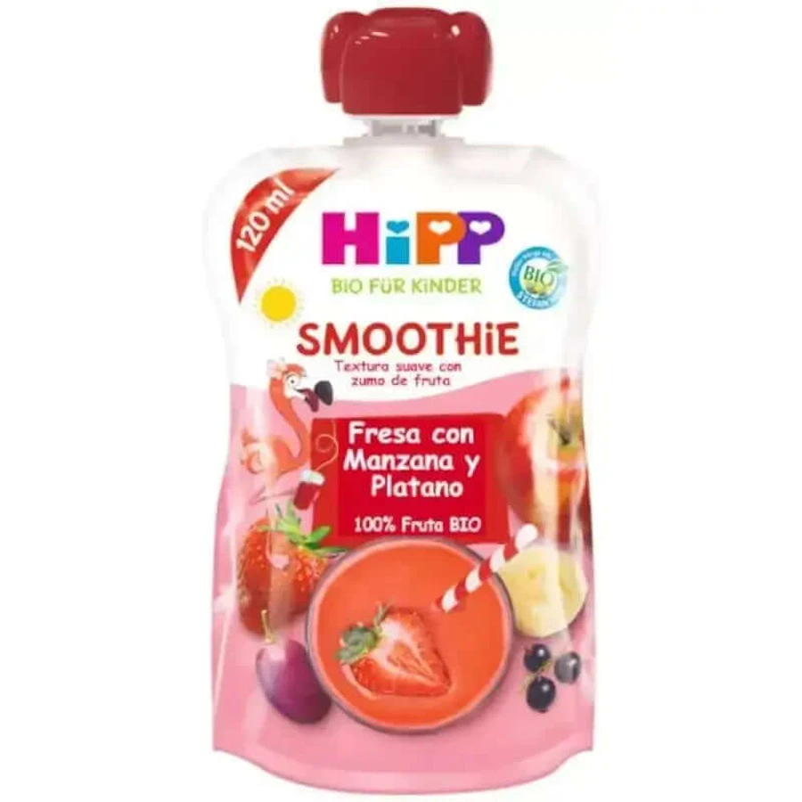 Hipp Strawberry Apple & Banana Smoothie Bio, 120 ml