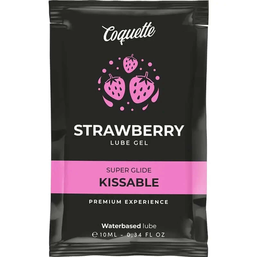 Coquette Cosmetics Desire Pocket Glijmiddel Kusbaar Glijmiddel op Waterbasis Aardbei 10 Ml