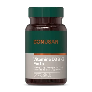 Bonusan Vitamine D3 & K2 Forte, 120 perles