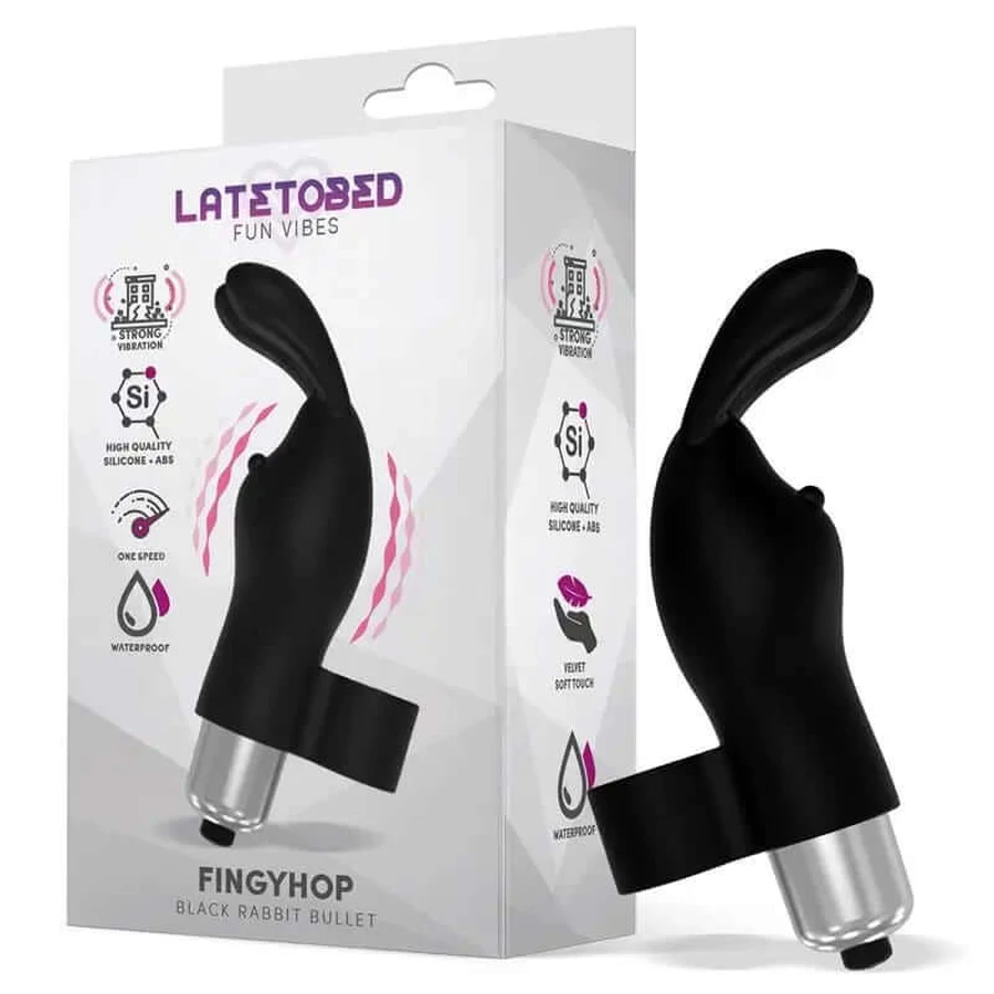 Latetobed Vibratoare Bala Vibradora Cu Siicona Bunny Negru