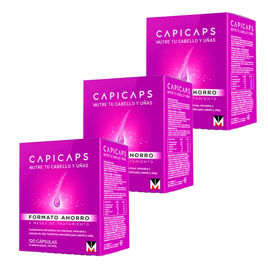 Capicaps Triplo cheveux et ongles, 3 x 120 gélules