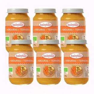 Babybio Menu Tradition Veal, Pack 6 x 200 grams
