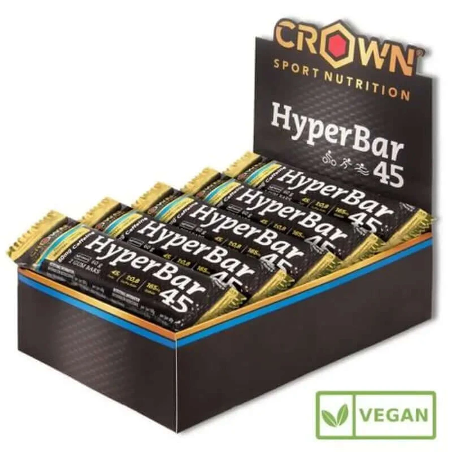 Crown Sport Nutrition Hyperbar 45 Neutral + Cafeïne , 10 x 60 gram