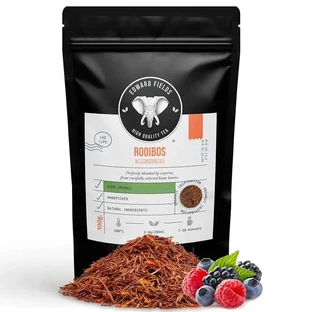 Edward Fields Tea Rooibos Infusion Red Fruits Organic Rooibos Tea Bulk 50 Cups Tea-Free, 100 grammes