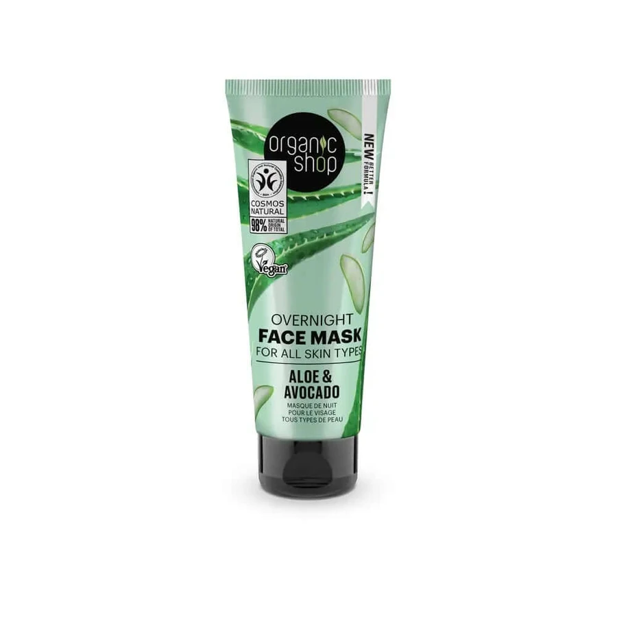 Organic Shop Deep Moisturizing Face Mask For All Skin Types Avocado And Aloe From Organic Shop, 75 Ml