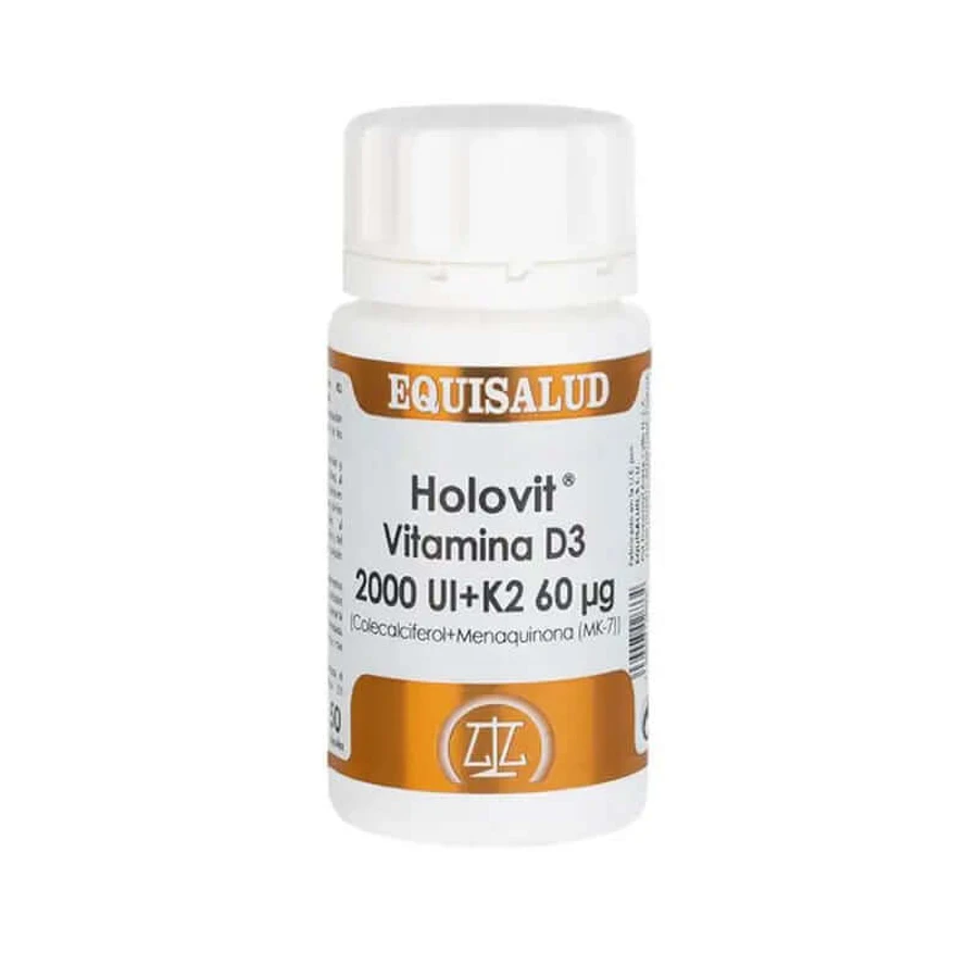 Equisalud Holovit Vitamine D3 2.000 Ui + K2 60 Ug , 50 gélules