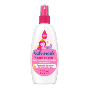 Johnson's Baby Shine Drops Conditioning Spray For Children, cheveux plus brillants, plus doux et plus soyeux, 200 ml