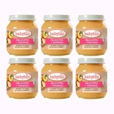 Babybio Pêche-Pomme, paquet de 6 x 130 grammes